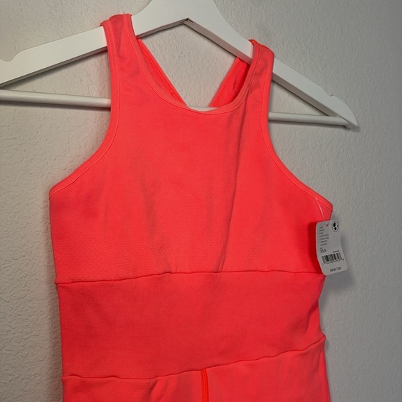 NWT Free People Every Single Time Runsie Onesie neon coral size xs small - Picture 4 of 8